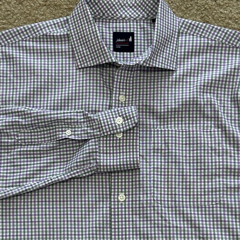 Johnnie-O Men’s Large Acadia Prep Performance Button Down Shirt - Picture 9 of 9